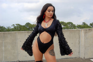 Flutter Bodysuit - Black