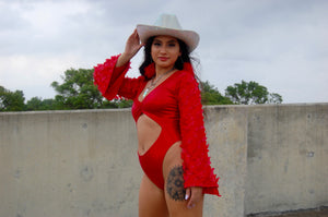 Flutter Bodysuit - Red
