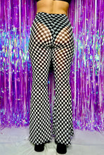 Load image into Gallery viewer, Check Me Out Mesh Flare Pants